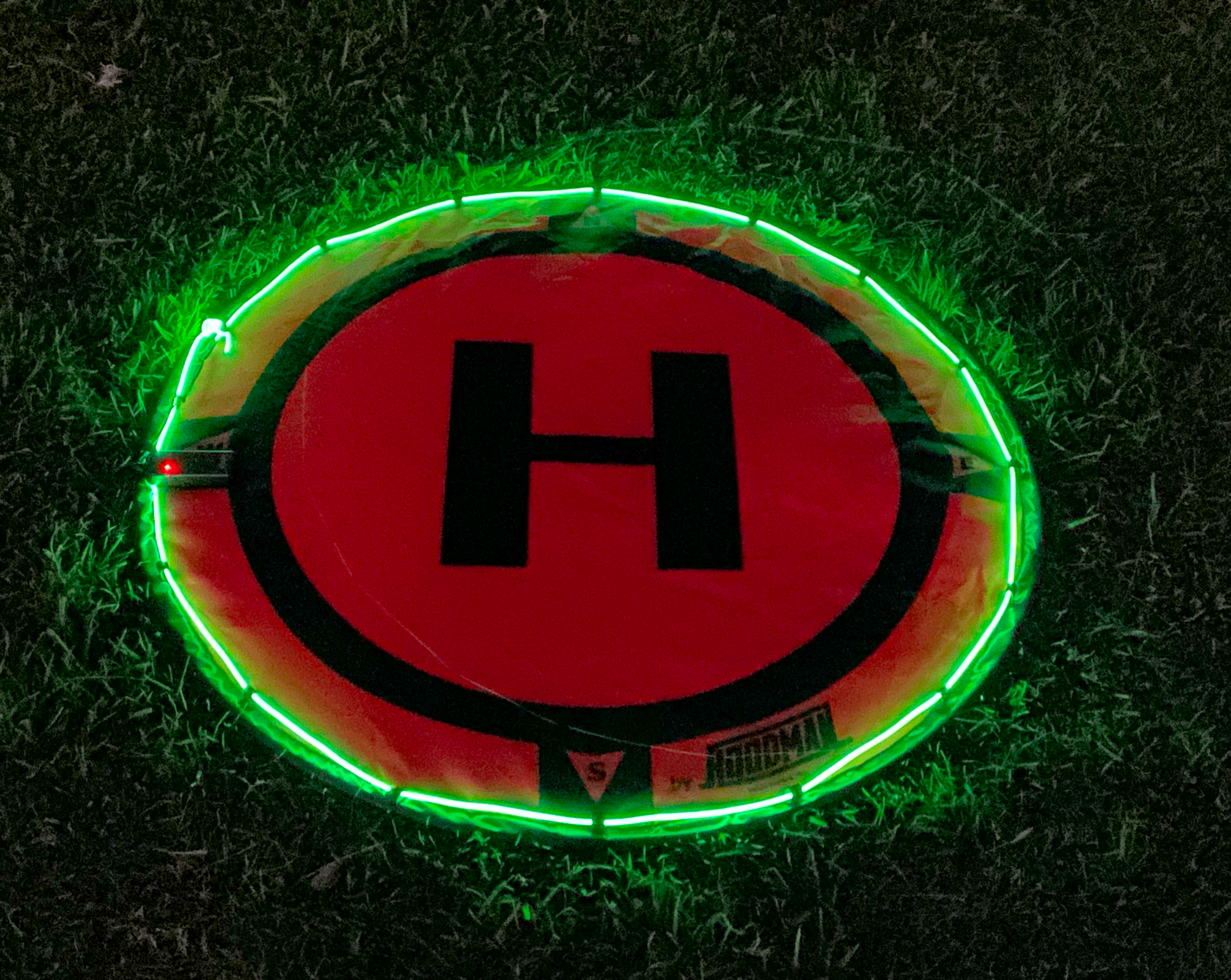 Hoodman Launch Pad LED osvětlení zelené na plochu