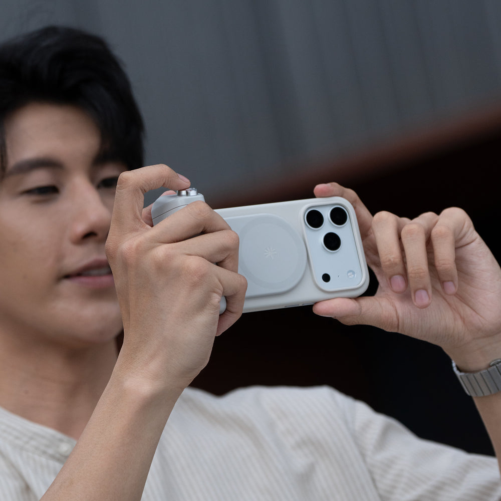 PGYTECH MagCam 2 grip na telefon Misty Gray 3000 mAh