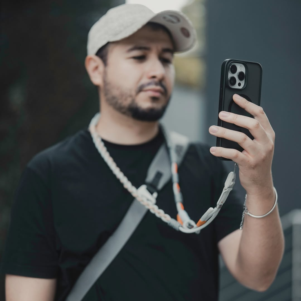 PGYTECH LinkGo popruh na mobil Stellar Black pletený