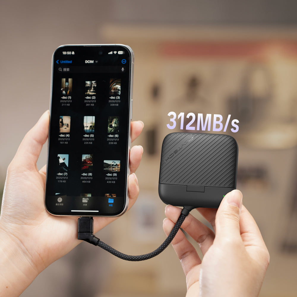 PGYTECH CreateMate čtečka karet Classic Black USB-C