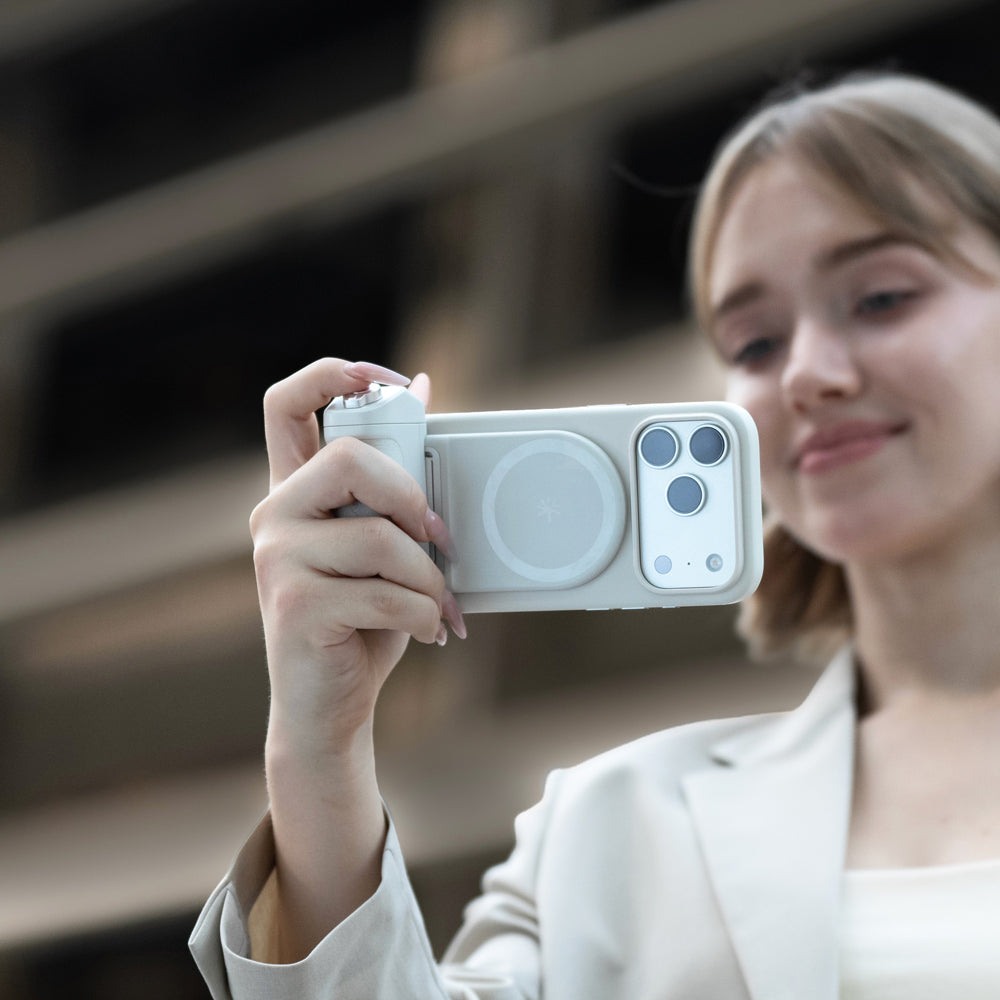 PGYTECH MagCam 2 grip na telefon Misty Gray 3000 mAh