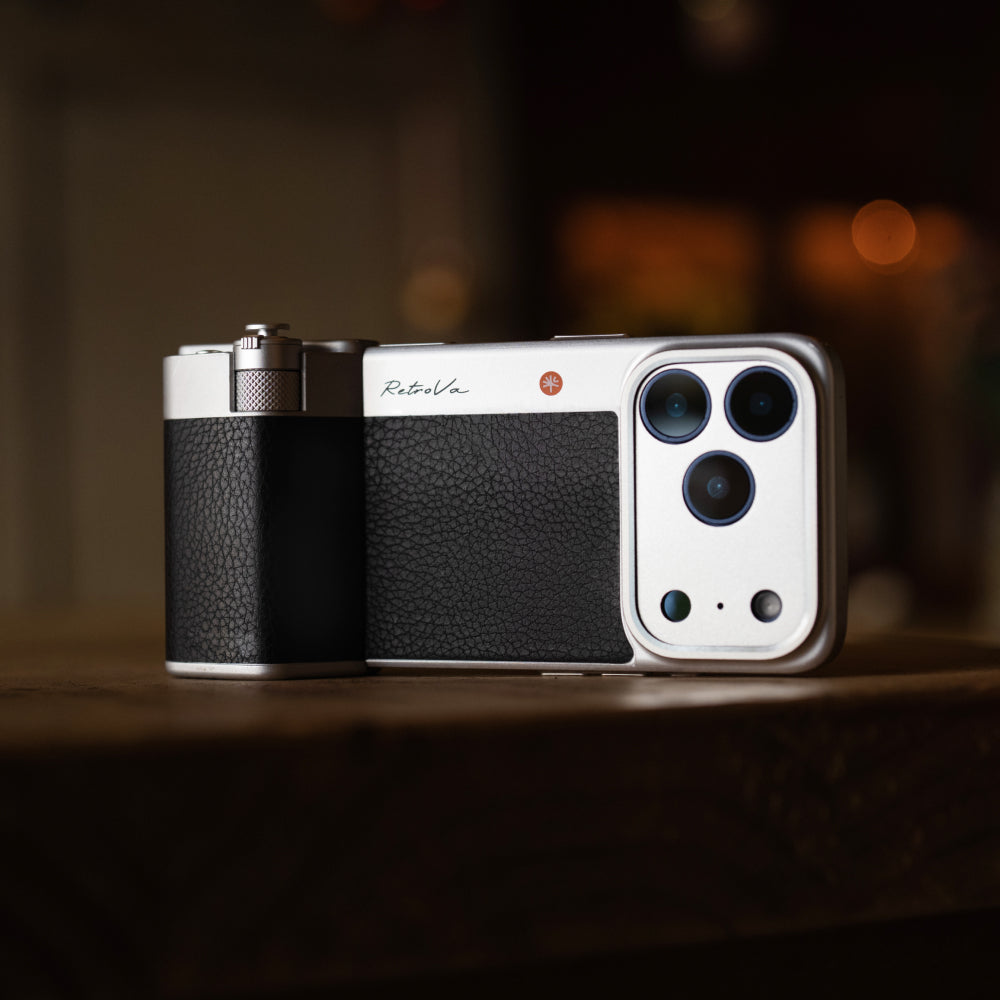 PGYTECH RetroVa grip kit + 2x teleobjektiv iPhone 17 Pro Max