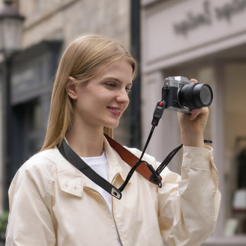 PGYTECH Camera Strap Air kožený řemínek hňedý
